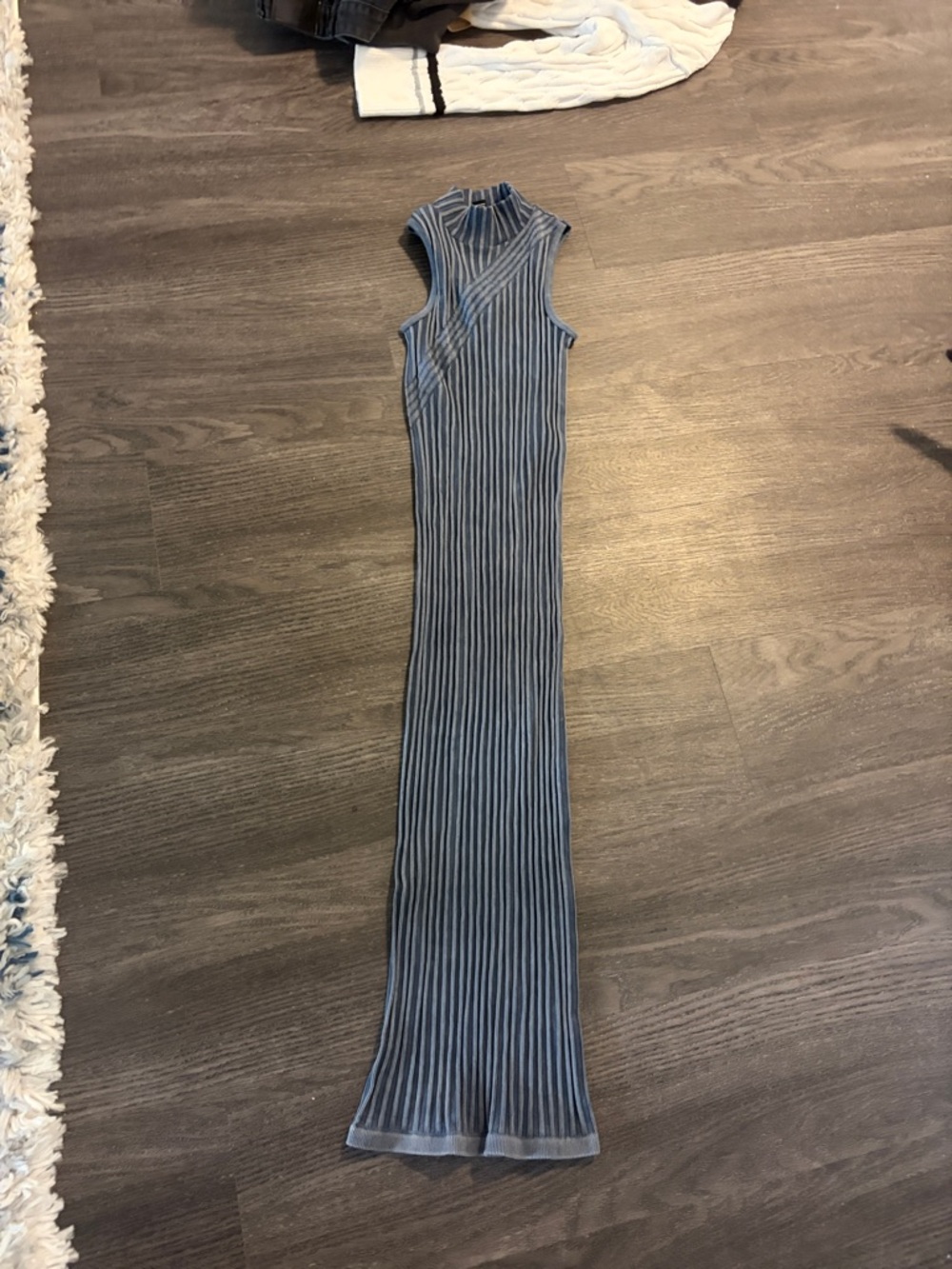 Forever 21 Sleeveless Ribbed Maxi Dress in Blue Gray